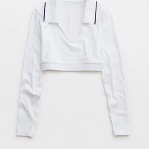 OFFLINE By Aerie Real Me Long Sleeve Polo T-Shirt